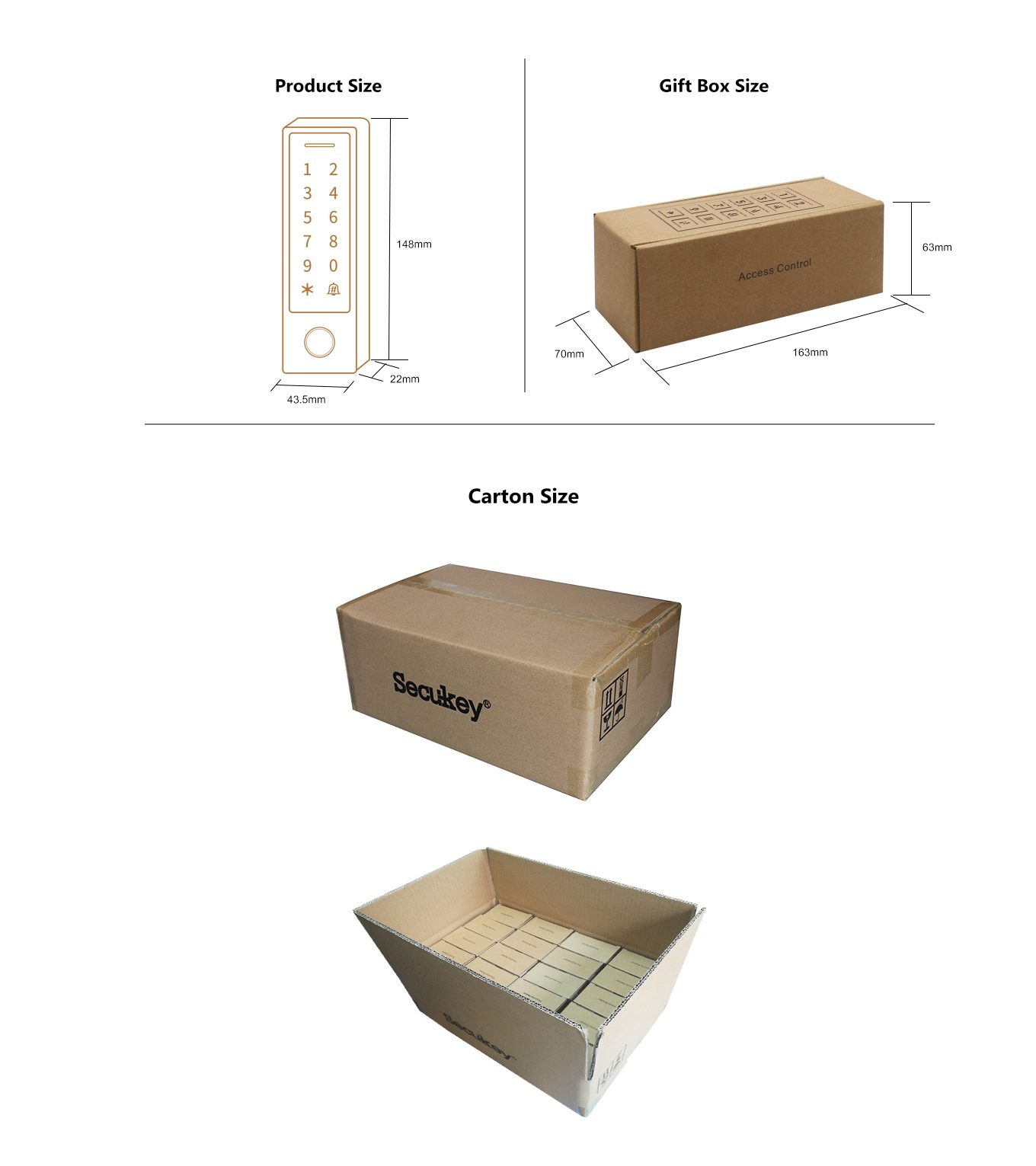 Secukey Secukey CF3-WIFI Slim Fingerprint & Keypad Access Control, ABS (Tuya Wi-Fi): manufacturer detail 3