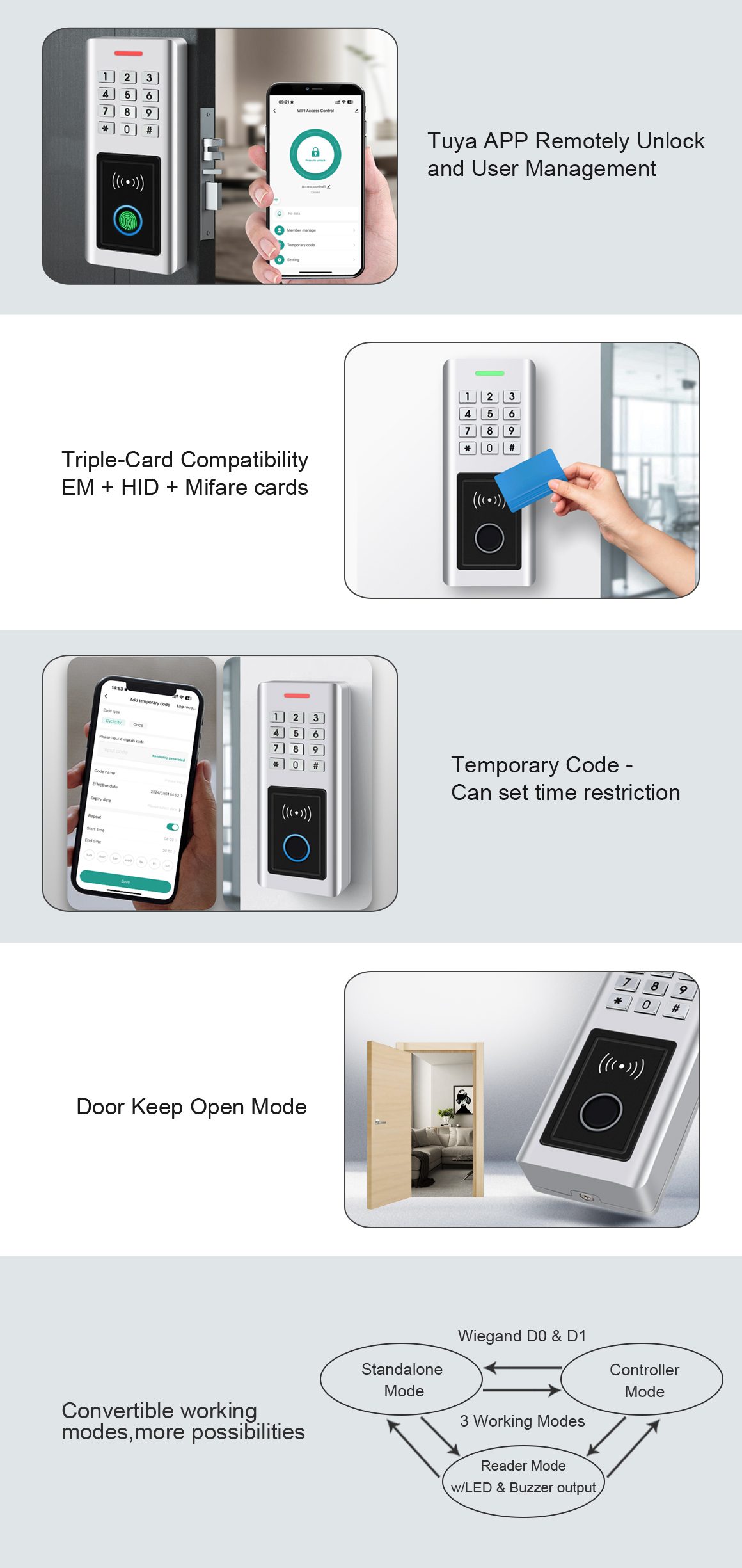 Secukey Secukey SF15-X WIFI Metal Fingerprint & Push-Button Keypad Access Control (Tuya Wi-Fi): manufacturer detail 1