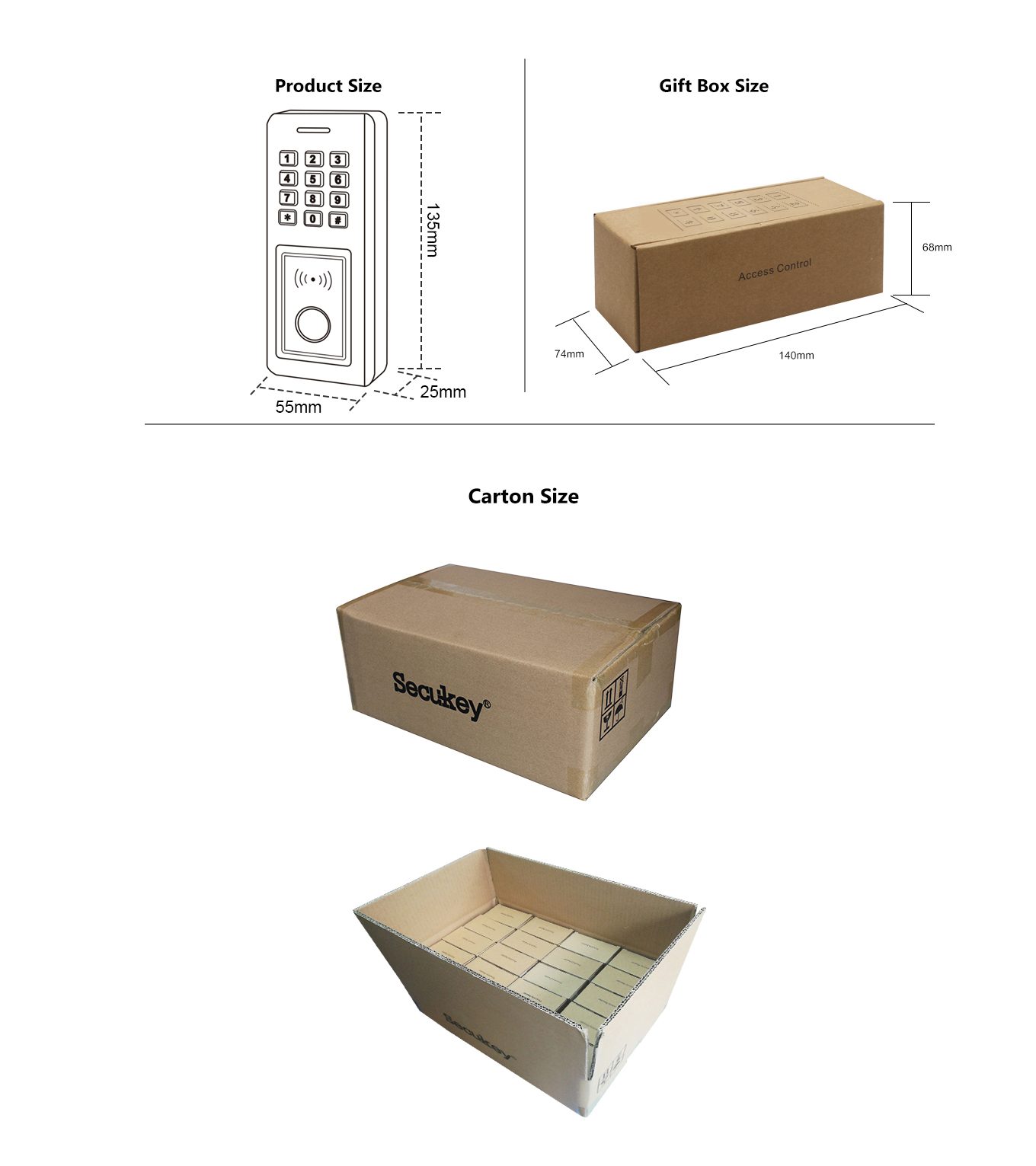 Secukey Secukey SF15-X WIFI Metal Fingerprint & Push-Button Keypad Access Control (Tuya Wi-Fi): manufacturer detail 3