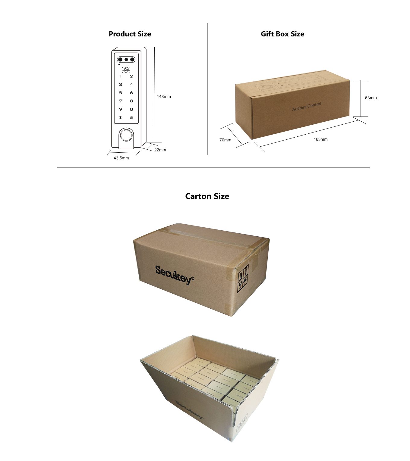 Secukey Secukey VF3-WIFI Slim Face & Fingerprint Access Control (Tuya Wi-Fi): manufacturer detail 3